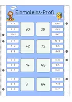 Vorschau - Stationenlernen - Klammerkarten Einmaleins Mathe Freiarbeit Lerntheke Gemischte Aufgaben - Seite 1