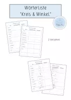 Vorschau - Arbeitsblätter - Wörterliste - Kreis & Winkel (Klasse 6) - Deckblatt