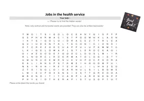 Vorschau - Arbeitsblätter - Jobs in the health service, Rätsel, quiz, talking about jobs - Seite 3