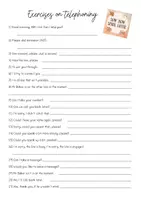 Vorschau - Arbeitsblätter - Exercises on telephoning, communication, translation - Deckblatt