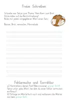Vorschau - Arbeitsblätter - freies Schreiben Übungen Vom Korn zum Brot - Seite 1