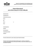 Vorschau - Stundenentwürfe - Unterrichtsentwurf Erdkunde - Wohnungssuche (Klasse 5) - Deckblatt