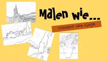 Vorschau - Mal- und Bastelvorlagen - Malen wie...Vincent van Gogh - Deckblatt