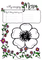 Vorschau - Arbeitsblätter - Mother's day worksheet/ Arbeitsblatt freebie - Seite 1