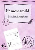 Vorschau - Mal- und Bastelvorlagen - Namensschild SaPh HoKi - Deckblatt