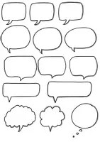 Vorschau - selbst erstellte Cliparts/Grafiken - Sprechblasen - Cliparts für Arbeitsblätter - Seite 1