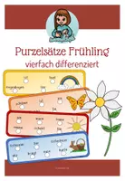 Vorschau - Arbeitsblätter - Purzelsätze Frühling - vierfach differenziert - Deckblatt