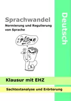 Vorschau - Klassenarbeiten - Diskriminierende Sprache und political correctness - Zensur - Klausur mit EHZ - Sachtextanalyse, Erörterung - Deckblatt