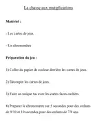 Aperçu - Jeux - Chasse aux multiplications - Page 1