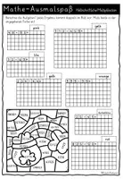 Vorschau - Arbeitsblätter - Ausmalspaß - (mehrstellige) halbschriftliche Multiplikation - Seite 1
