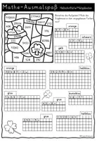 Vorschau - Arbeitsblätter - Ausmalspaß - einfache halbschriftliche Multiplikation - Seite 1