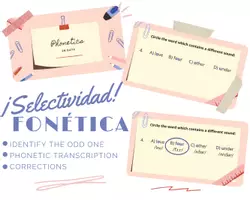 Vista previa - Hojas de trabajo - Ejercicio de fonética selectividad - 100 phonetics - Portada
