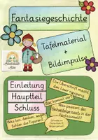 Vorschau - Präsentationen/Tafelbilder - Fantasiegeschichte: Tafelmaterial + Bildimpulskarten - Deckblatt