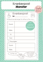 Vorschau - Anderer Materialtyp - Krankenpost - Monster (2 Versionen) - Deckblatt