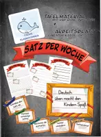 Vorschau - Arbeitsblätter - Satz der Woche Tafelmaterial mit Arbeitsblättern Klasse 1-4 - Deckblatt