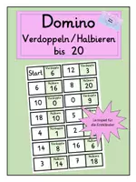 Vorschau - Spiele - Domino : verdoppeln und halbieren bis 20 - Deckblatt
