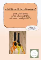 Vorschau - Stundenentwürfe - schriftlicher Unterrichtsentwurf zum Gestalten einer Choreografie mit dem Handgerät Poi / Grundschule Fach Sport - Deckblatt
