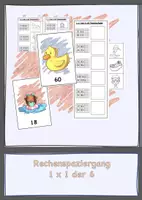 Vorschau - Arbeitsblätter - Rechenspaziergang 1x1 der 6 - Deckblatt