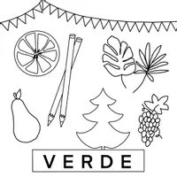 Vista previa - Manualidades / Dibujos para colorear - Colores - Vocabulario en español - página 2