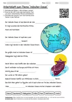 Vorschau - Arbeitsblätter - Arbeitsblatt "Indischer Ozean" + Onlineübung & MP3 + Mindmap + Infografik - Deckblatt