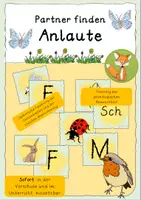 Vorschau - Spiele - Partner finden Anlaute Frühling Vorschule/Klasse 1/DaZ - Deckblatt
