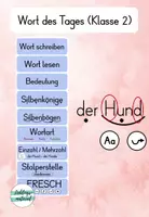 Vorschau - Aufgabenkarten - Materialpaket: Wort des Tages - Deckblatt