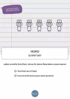 Vorschau - selbst erstellte Schriftarten - HUHU - Schriftart | FREEBIE - Deckblatt