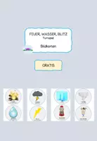 Vorschau - Spiele - Feuer, Wasser, Blitz Bildkarten - Deckblatt