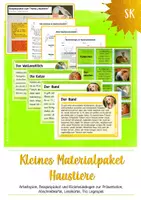 Vorschau - Unterrichtsreihen - Kleines Materialpaket "Haustiere" - Deckblatt