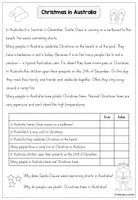 Vorschau - Arbeitsblätter - Christmas in Australia - Leseverständnis - Seite 1