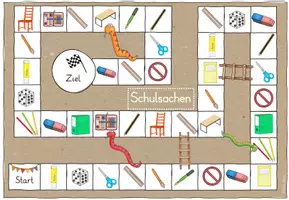 Vorschau - Spiele - Spielfeld Schulsachen - Wortschatz - DaZ - Seite 3