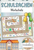 Vorschau - Spiele - Spielfeld Schulsachen - Wortschatz - DaZ - Deckblatt