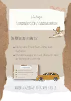 Vorschau - Fördermaterial/Inklusion - Vorlage - Stundenfahrplan - Stundentransparenz - Fächerübergreifend - Deckblatt