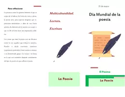 Vista previa - Tarjetas / Manipulativos - Tríptico /Folleto / La Poesía - página 1