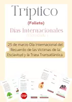 Vista previa - Tarjetas / Manipulativos - Tríptico / Folleto/ Victimas de la Esclavitud - Portada