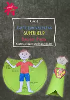 Vorschau - Mal- und Bastelvorlagen - Kunst - Muttertag / Vatertag - für die Superhelden unseres Alltags - PHASENBILDER - Materialpaket - Seite 1