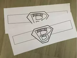Vorschau - Mal- und Bastelvorlagen - Silversterknaller23 - Kunst - Karte zum Vatertag - SUPERHELD Bester Papa ❤️ - mit Beschreibung im Umhang - Seite 3