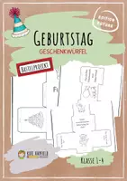 Vorschau - Mal- und Bastelvorlagen - Geburtstag - Geschenkwürfel - Deckblatt