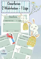 Vorschau - Arbeitsblätter - Osterferien besprechen - 2 Wahrheiten 1 Lüge - Deckblatt