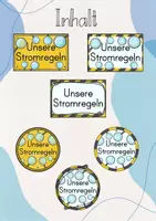 Vorschau - Stundenentwürfe - Tafelbild/ Legebild: Unsere Stromregeln beim Experimentieren - Seite 1