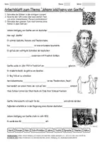 Vorschau - Arbeitsblätter - Arbeitsblatt "Johann Wolfgang von Goethe" + Onlineübung & MP3 + Mindmap + Infografiken - Deckblatt