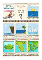 Aperçu - Jeux - landforms / nature I have ... Who has ...? English game / jeu Anglais - Page 1