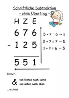 Vorschau - Poster - Schriftliche Addition und Subtraktion (Materialpaket) - Seite 3