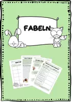 Vorschau - Unterrichtsreihen - Materialpaket Fabeln mit Klassenarbeit und Lösungen - Deckblatt