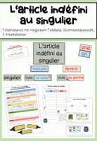 Vorschau - Arbeitsblätter - Article défini et indéfini au singulier-Materialpaket - Seite 1