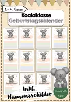Vorschau - Bildkarten - Koalaklasse Geburtstagskalender - Deckblatt