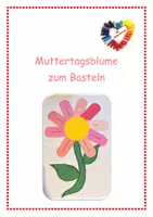 Vorschau - Mal- und Bastelvorlagen - Muttertagsblume mit beschrifteten Blüten zum Basteln - Deckblatt