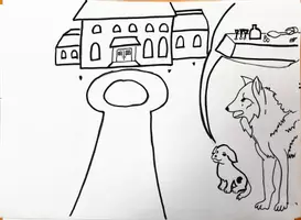 Vorschau - Stundenentwürfe - Wir schreiben eine Fabel nach Bildern - Hund und Wolf - Seite 3