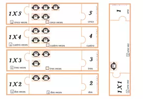 Vista previa - Tarjetas / Manipulativos - LLAVERO MULTIPLICACIONES ANIMALES - página 3