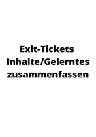 Vorschau - Arbeitsblätter - Exit Tickets zum Druck auf Post Its für (fast) alle Fächer - Inhalte/Gelerntes zusammenfassen - Seite 1